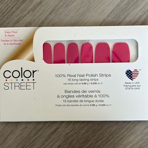 Hot pink nail strips